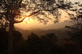 Sunset in the mountains